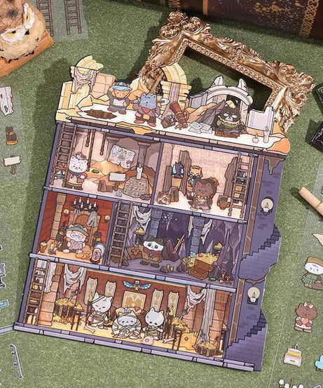 The Curious Society DIY 3D Scene Stickers 4 Cute Miniature Scenes