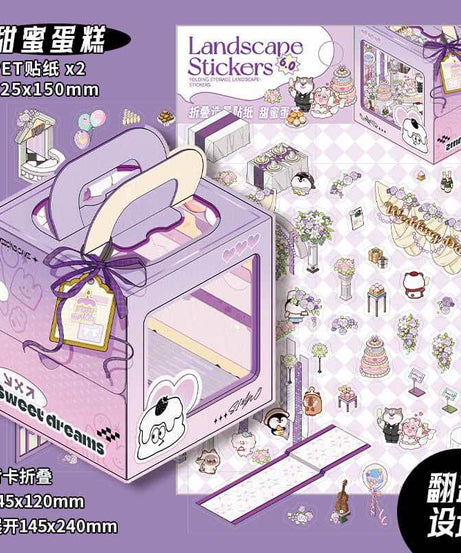 Moments & Moods DIY 3D Scene Stickers 4 Cute Miniature Scenes