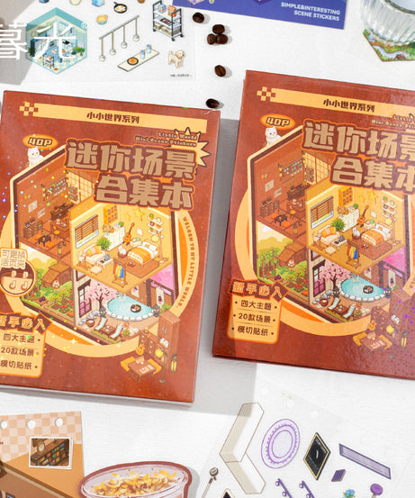 Tiny Wonderland 4 Micro-Diorama Collector's Pack DIY 3D Scene Stickers - Miniature Scenes