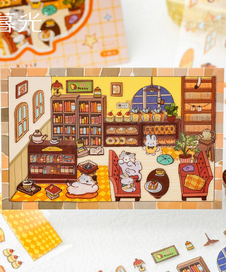 Peel & build a cozy kitty cottage! 3D Scene Stickers Miniature Scenes