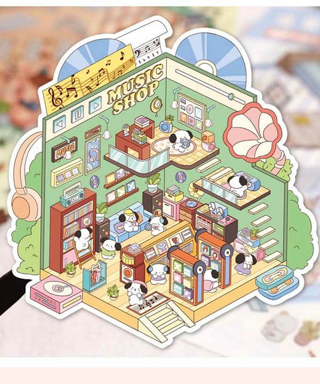 Sweet Little Escapes DIY 3D Scene Stickers 4 Cute Miniature Scenes