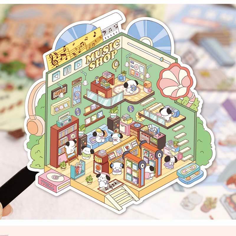 Sweet Little Escapes DIY 3D Scene Stickers 4 Cute Miniature Scenes