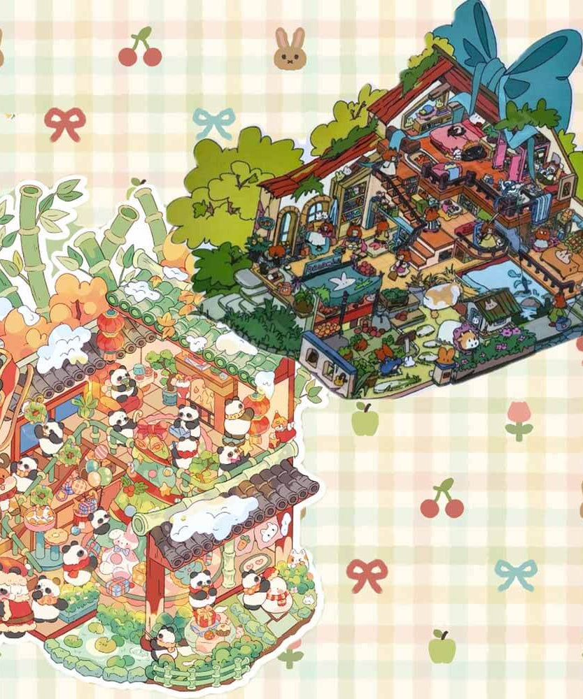 Alice's Life DIY 3D Scene Sticker Collection 2 Cute Miniature Scenes