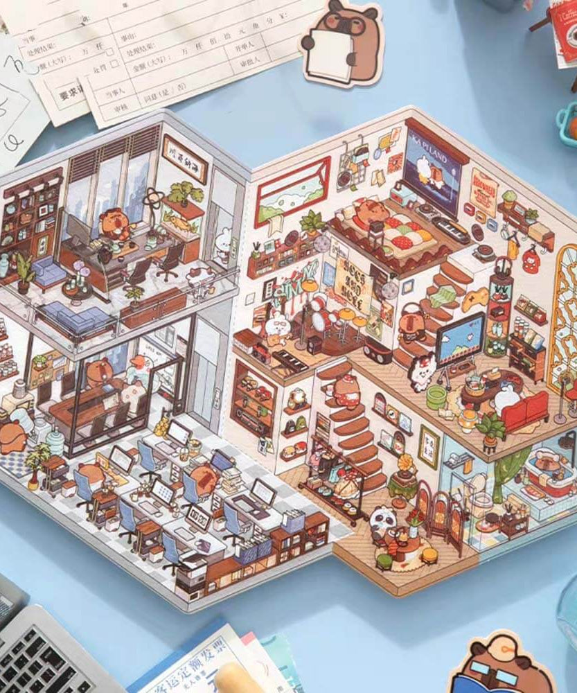 Wedding March DIY 3D Scene Stickers 2 Cute Miniature Scenes