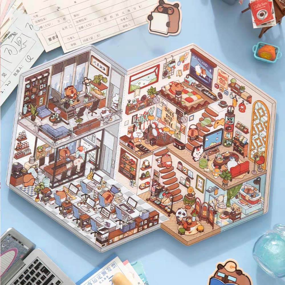 Wedding March DIY 3D Scene Stickers 2 Cute Miniature Scenes