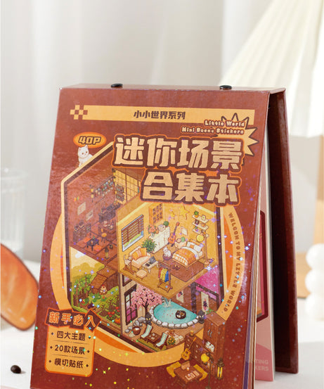 Tiny Wonderland 4 Micro-Diorama Collector's Pack DIY 3D Scene Stickers - Miniature Scenes