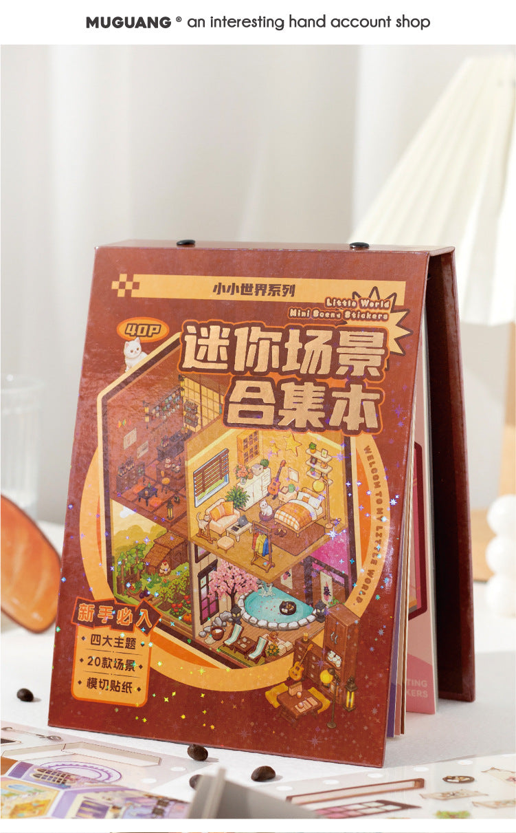 Tiny Wonderland 4 Micro-Diorama Collector's Pack DIY 3D Scene Stickers - Miniature Scenes