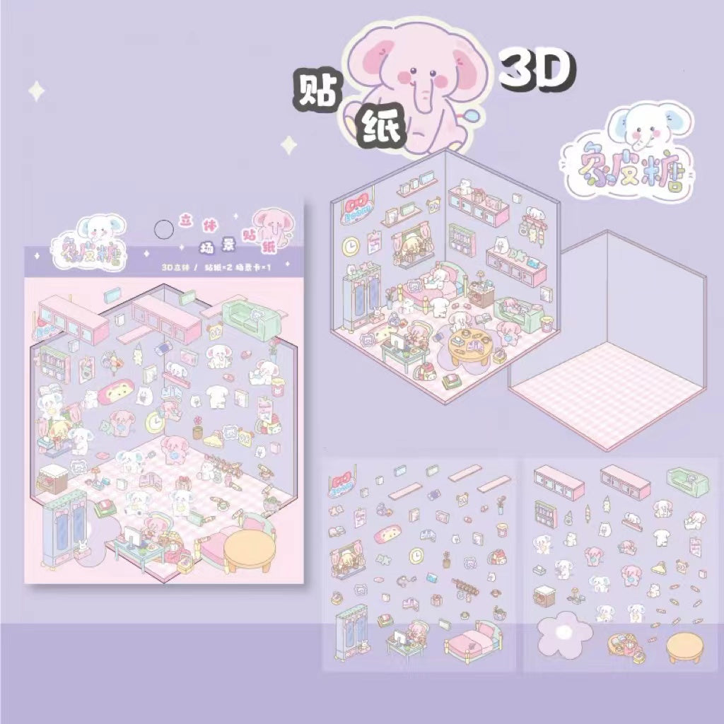 Create Adorable Sticker Scenes with Dog-Themed Bakery Shop | Market