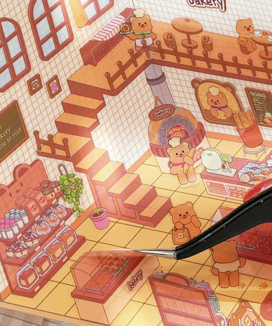 Create Adorable Sticker Scenes with Dog-Themed Bakery Shop | Market