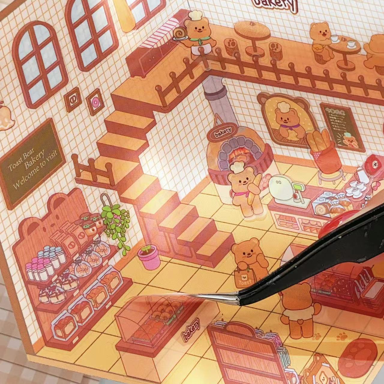 Create Adorable Sticker Scenes with Dog-Themed Bakery Shop | Market