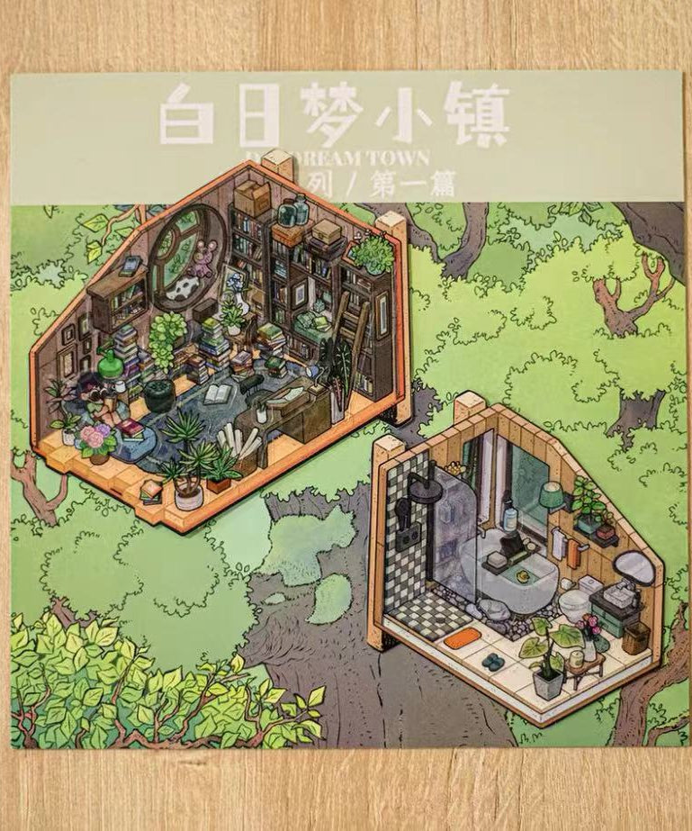 Create Dream 3D Tree House Sticker Scene DIY Miniature Scene