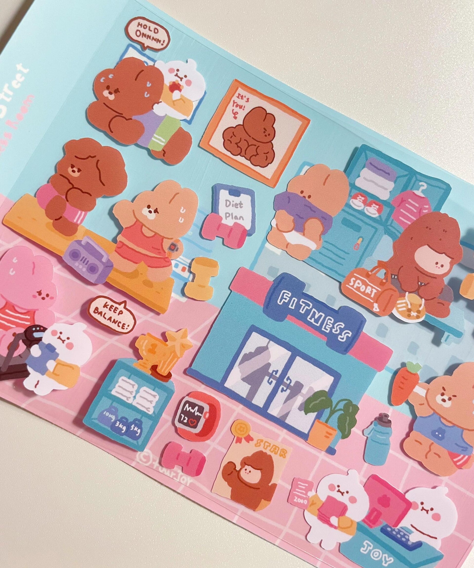 DIY Shopping Street Sticker Scene|Makeup Store|Pet Store|Clothing Store|Fitness