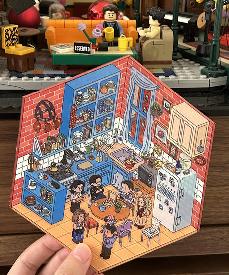 Friends Sticker Scene Create DIY Monica’s Kitchen Chandler's Living Room Central Perk