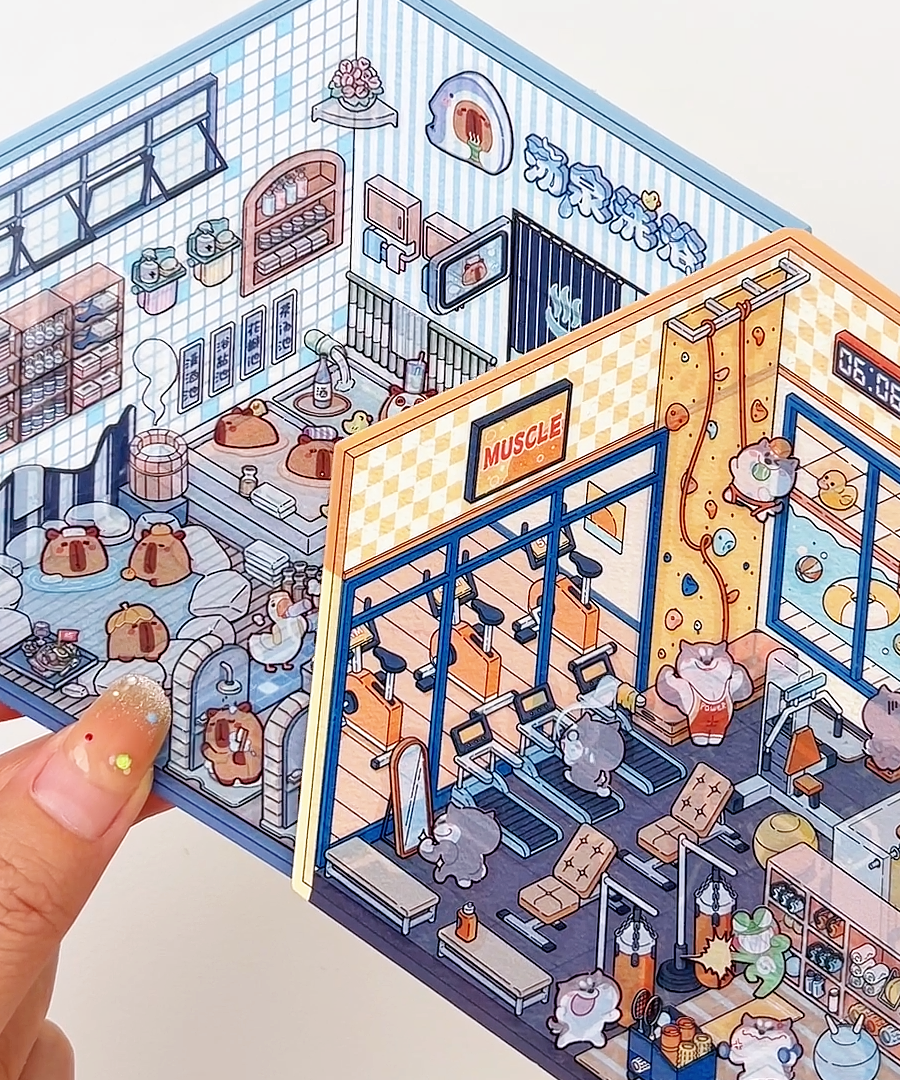 Stickers Scene, Make your Own Supermarket|Coffee Shop|Restaurant|Bookstore