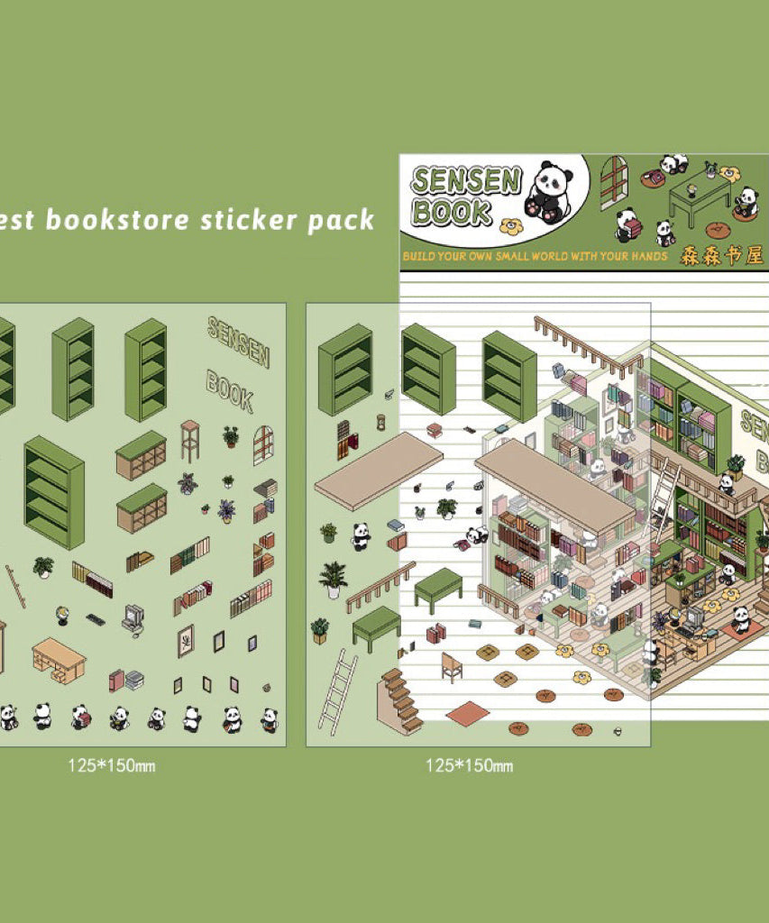 Stickers Scene, Make your Own Supermarket|Coffee Shop|Restaurant|Bookstore