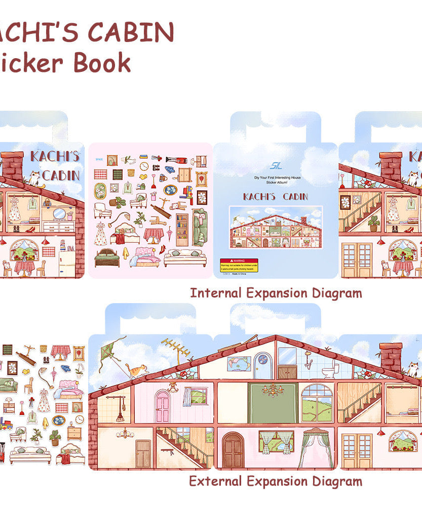 Cozy Cabin Sticker Book:Decorate your Home