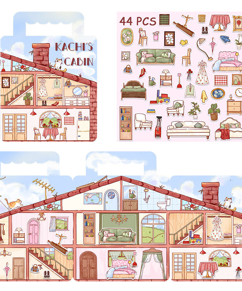 Cozy Cabin Sticker Book:Decorate your Home