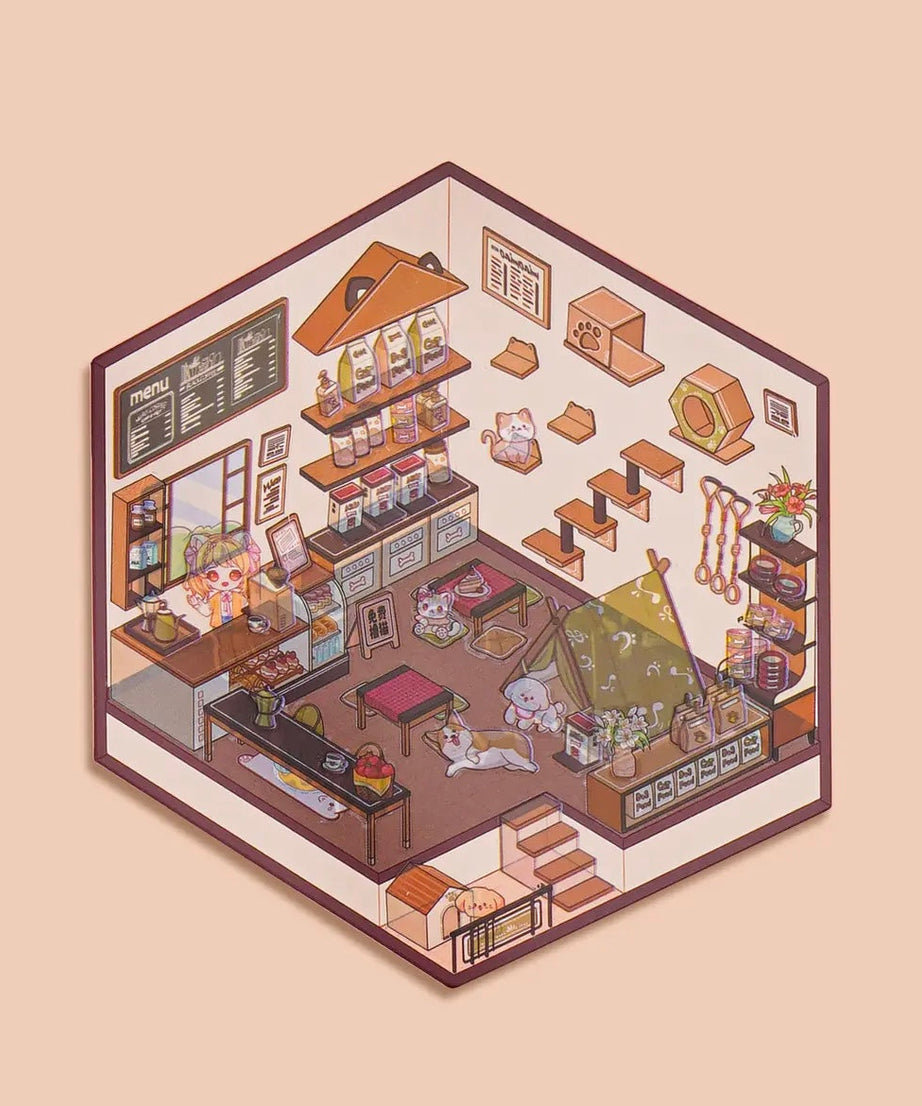 3D Sticker Play Scenes! Pet Coffee|Dessert Store|Girl Shop|Video Arcade