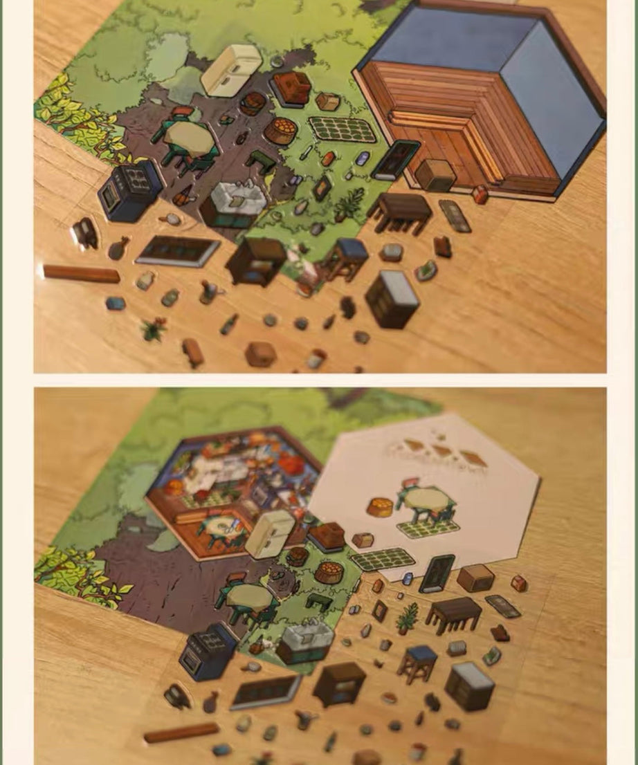 Create Tree House Dream Room Sticker Scene DIY 3D Miniature Scene