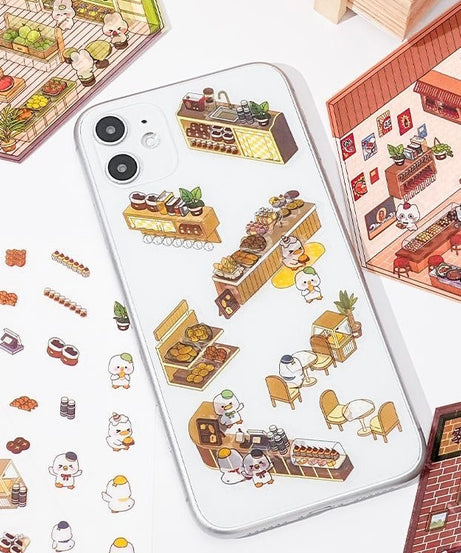 Sticker Play Scenes! Build 3D Izakaya|Chinese Convenience Store|Fresh Fruit|Bakery Shop