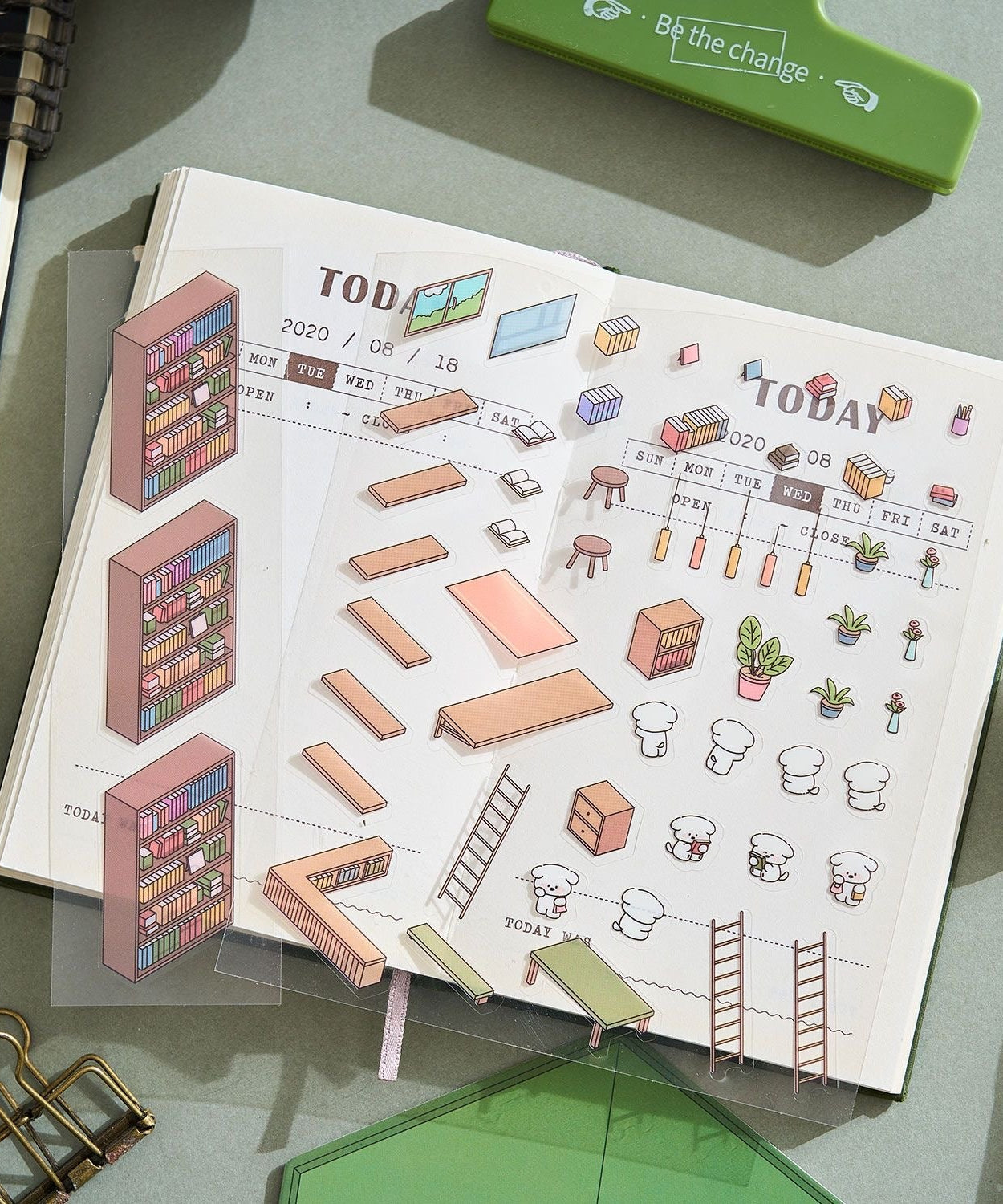 DIY Miniature Sticker Scene,Flower Shop|Bookstore|Dessert Shop|Convenience Store