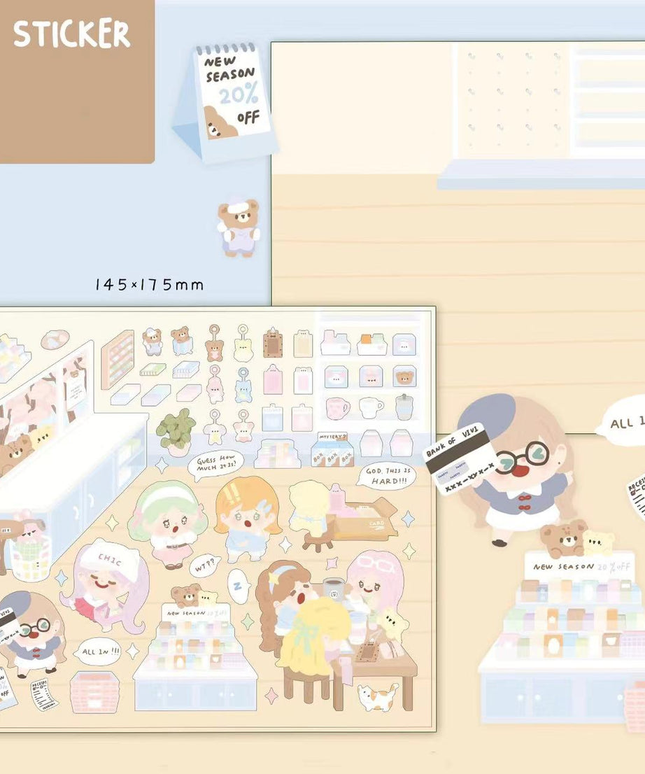 Craft Stickers for Scrapbooks, Make Your Seaside Town|Island|Workshop|Scrapbook shop