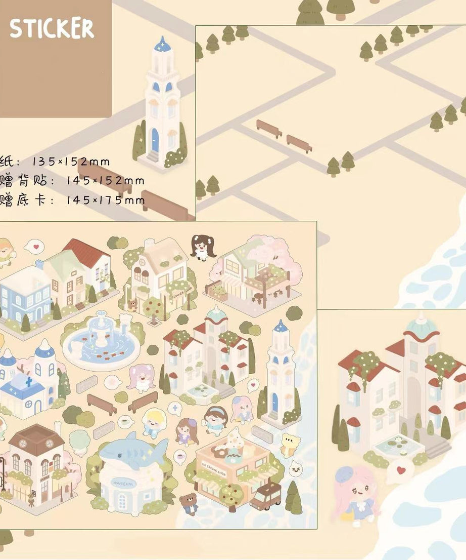 Craft Stickers for Scrapbooks, Make Your Seaside Town|Island|Workshop|Scrapbook shop