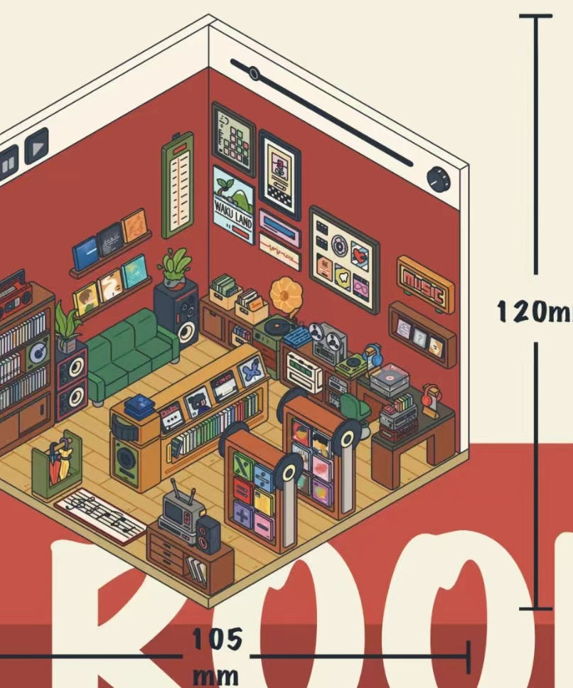DIY 3D Scene Stickers: Make A Record Shop|Parcel Hub|Outdoor Gear Shop|Christmas House
