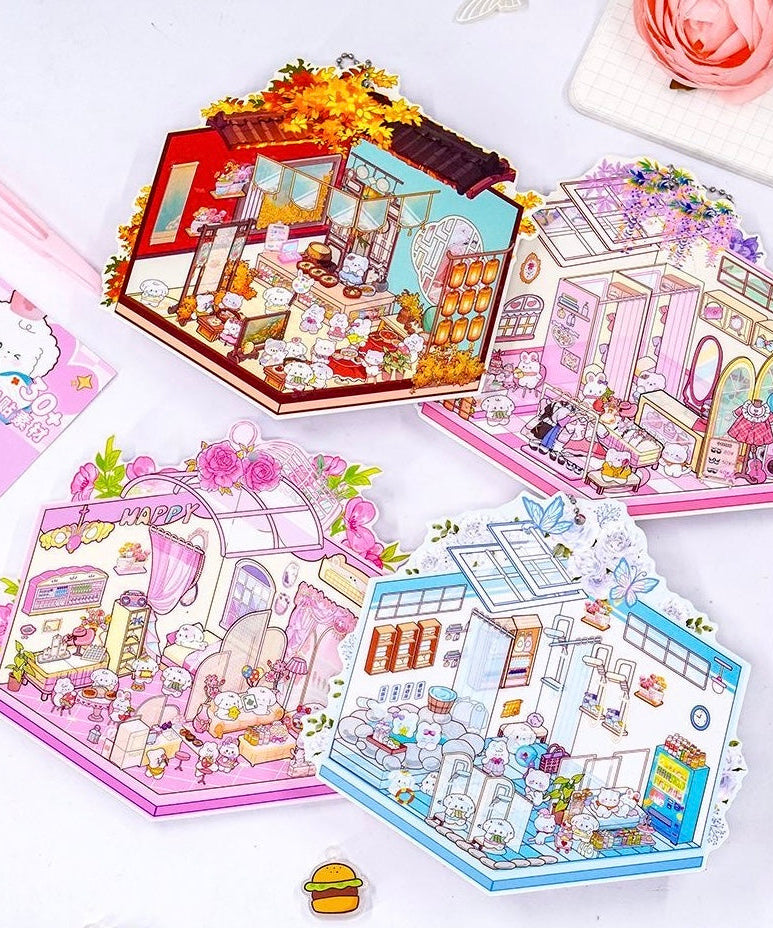 Sticker Scene: Make Warm Home|Clothing Shop|Chinese Restaurant|Hot Spring