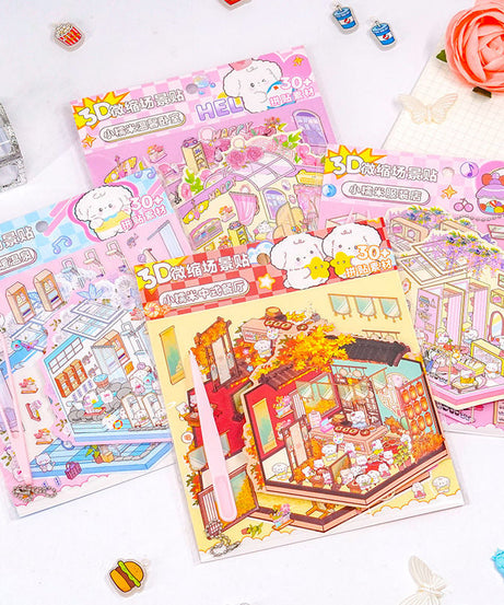 Sticker Scene: Make Warm Home|Clothing Shop|Chinese Restaurant|Hot Spring