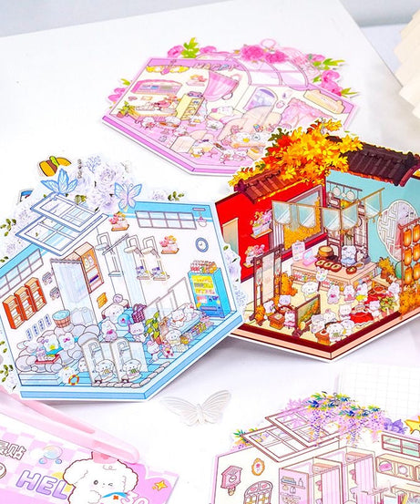 Sticker Scene: Make Warm Home|Clothing Shop|Chinese Restaurant|Hot Spring