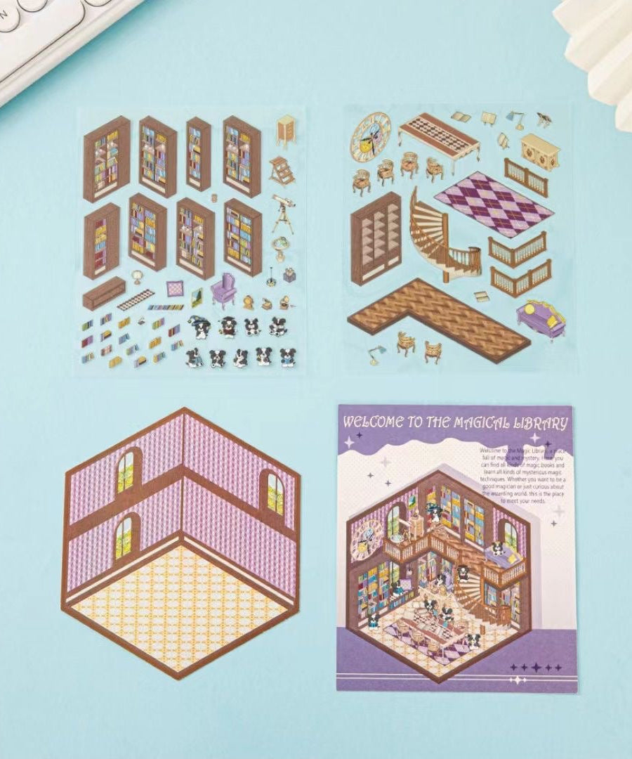 Sticker Scene: DIY Picnic|Magical Library|Spring Party|Beach|Amusement Park|Record Store