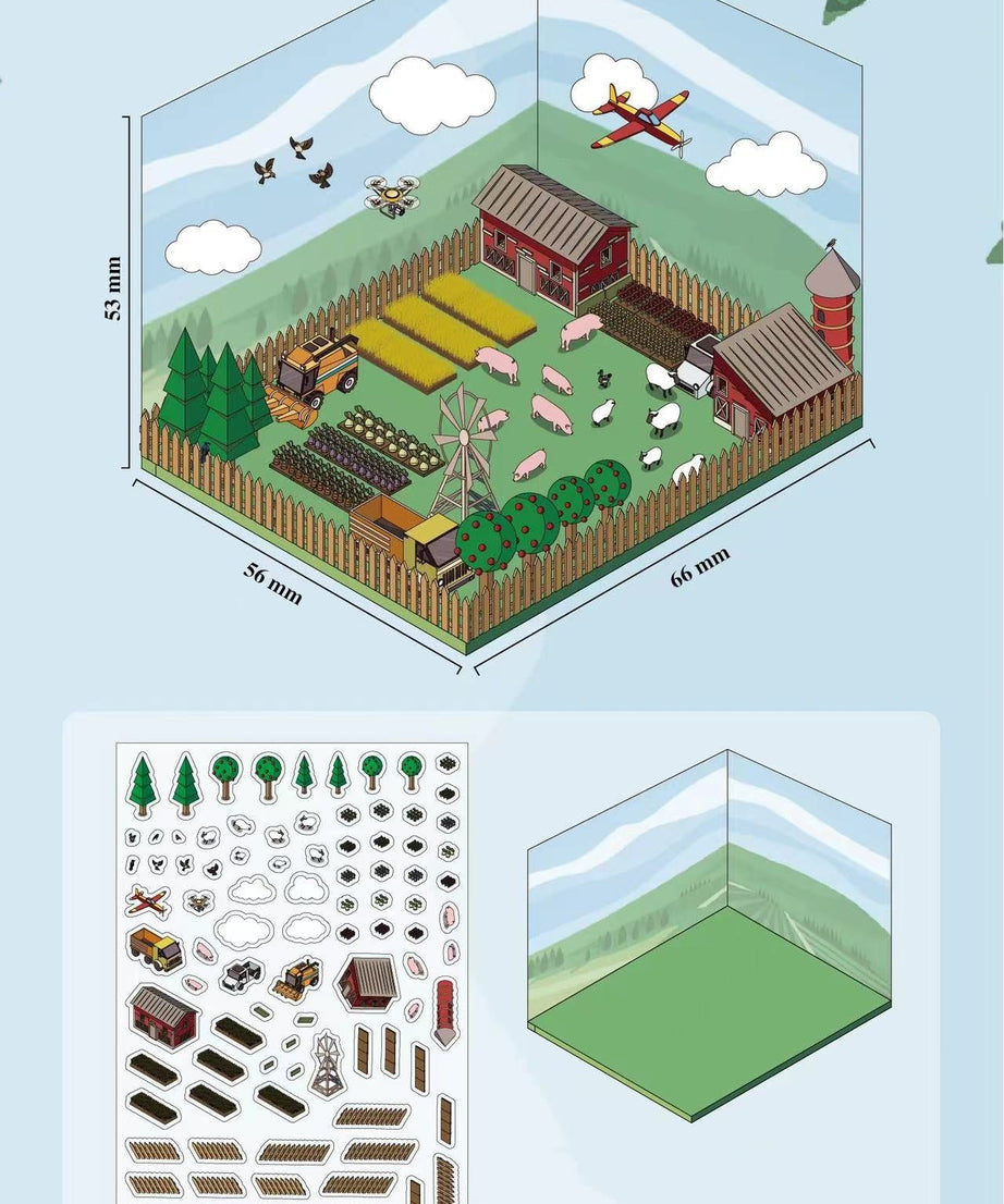 DIY Farm Sticker Scenes