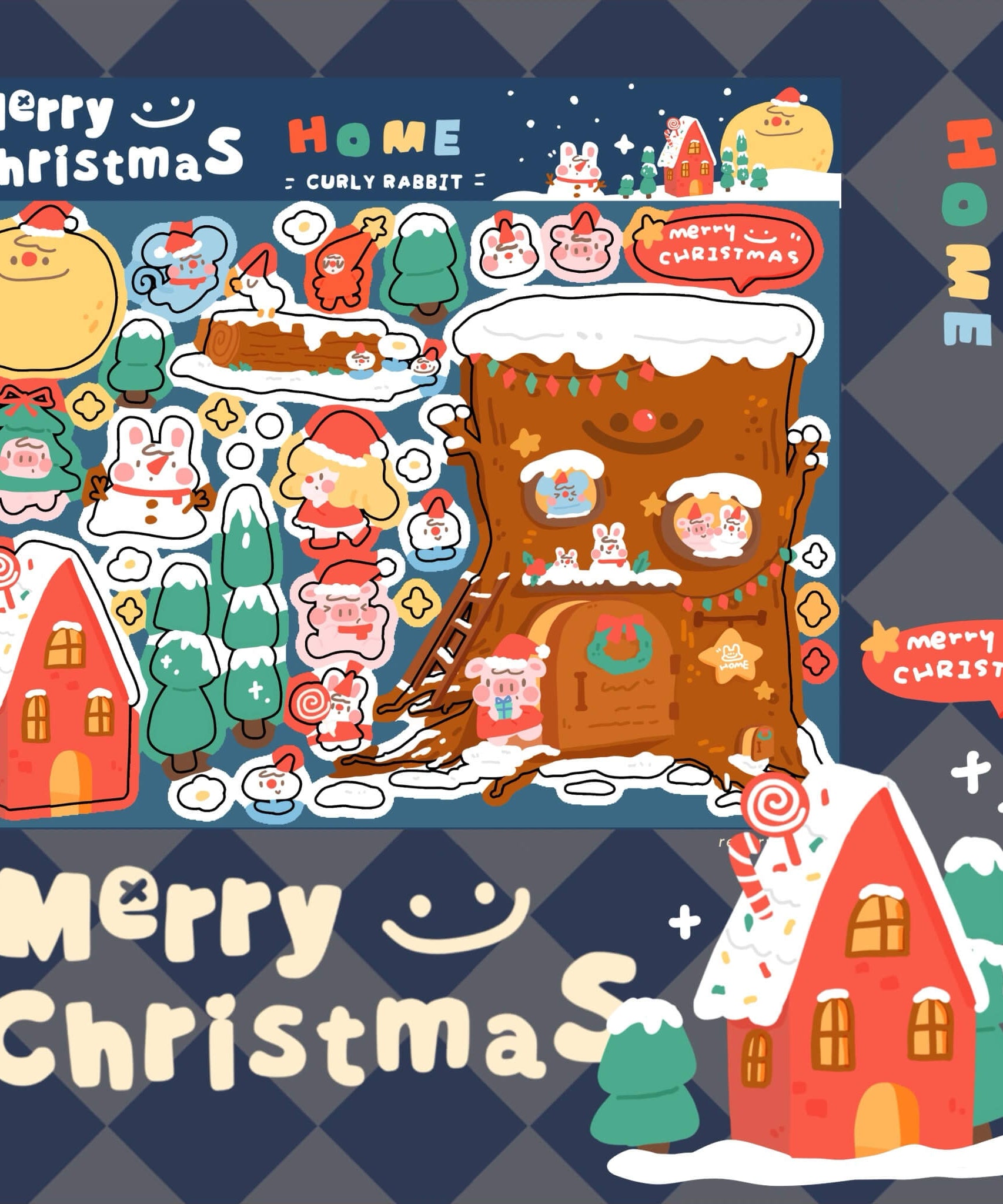 Christmas Stickers|Scrapbook Stickers|Sticker Sheet|Journal Stickers