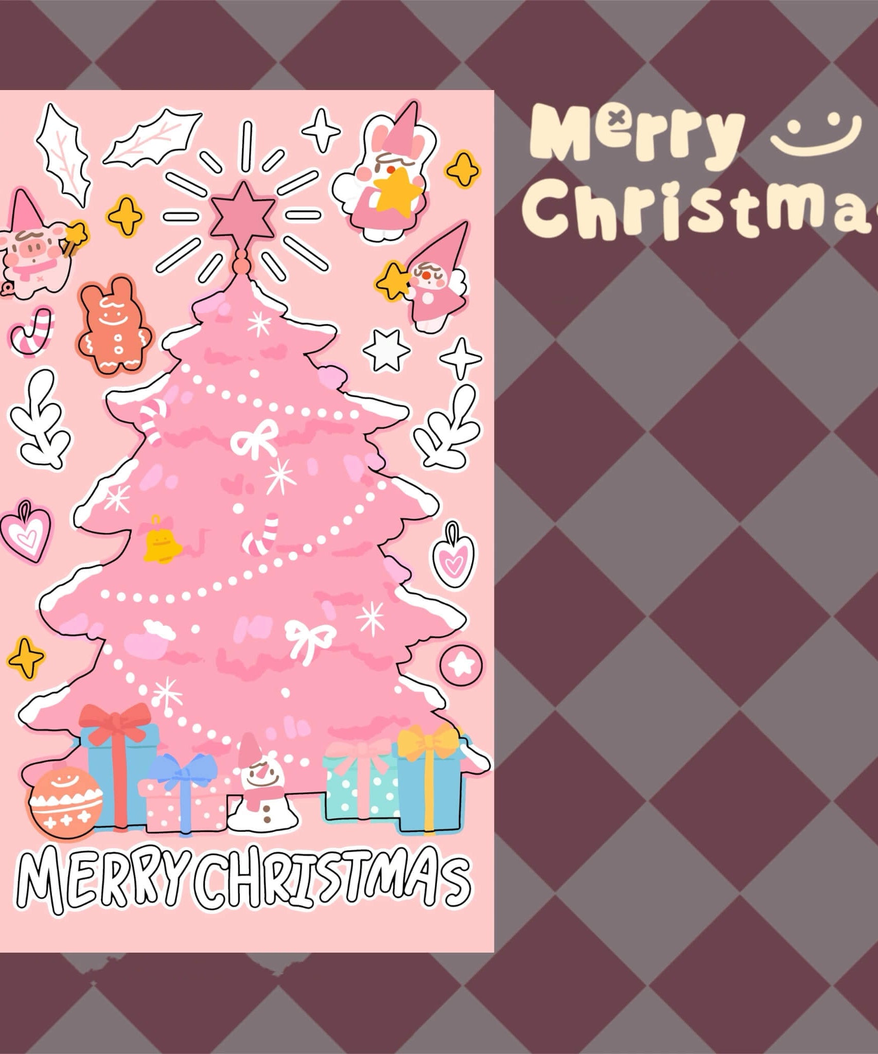 Christmas Stickers|Scrapbook Stickers|Sticker Sheet|Journal Stickers
