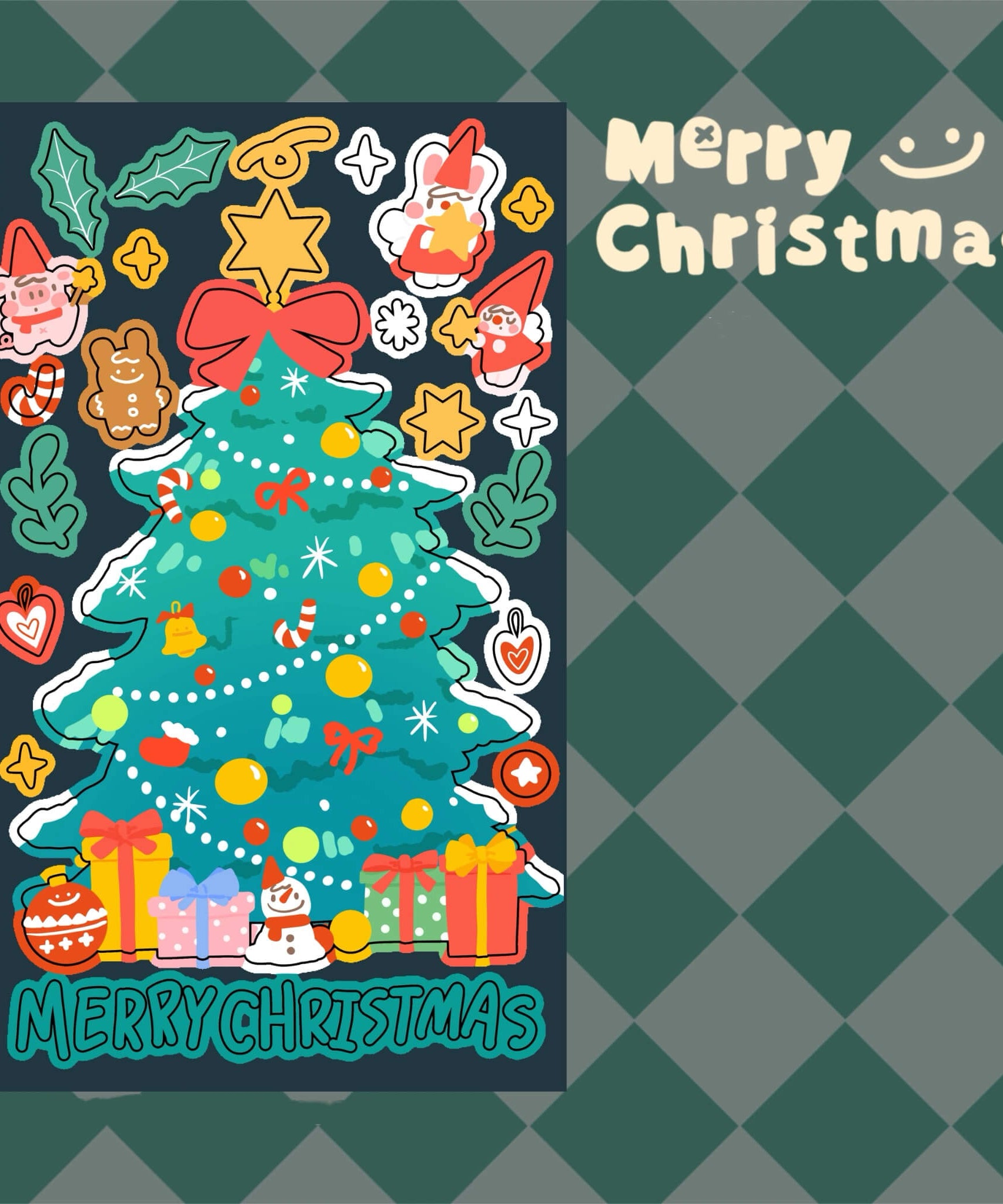 Christmas Stickers|Scrapbook Stickers|Sticker Sheet|Journal Stickers