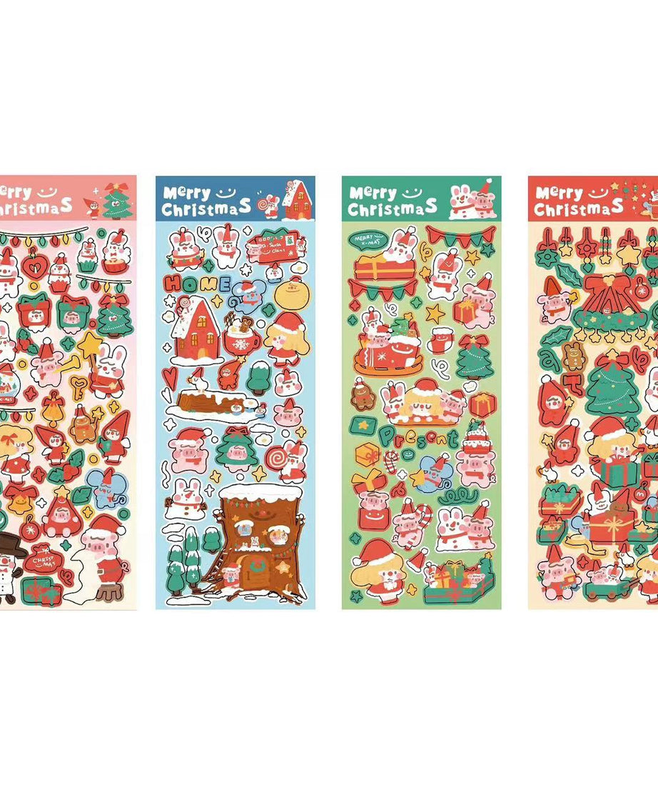 Christmas Stickers|Scrapbook Stickers|Sticker Sheet|Journal Stickers