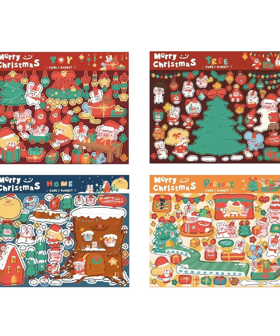Christmas Stickers|Scrapbook Stickers|Sticker Sheet|Journal Stickers