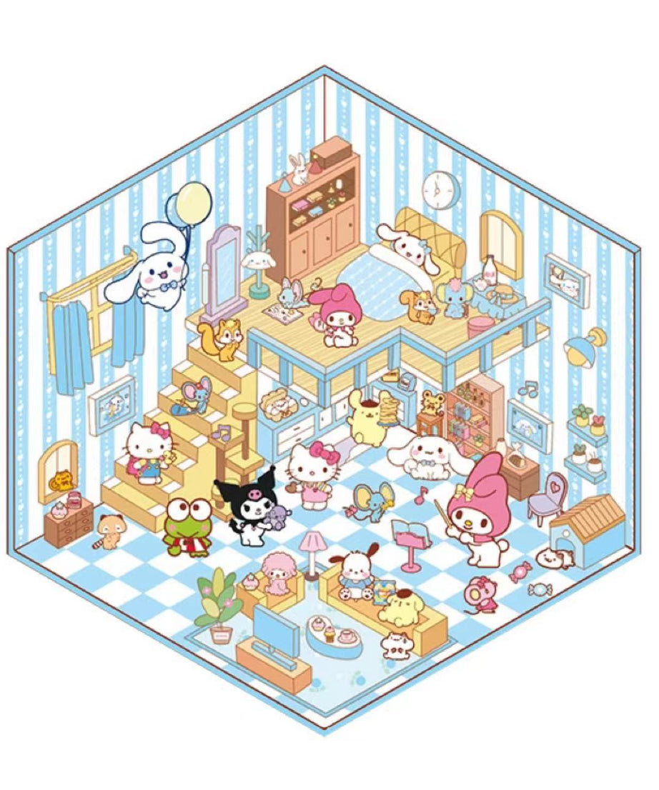 Cute Stickers Scene Kawaii Cartoon 3D Stickers