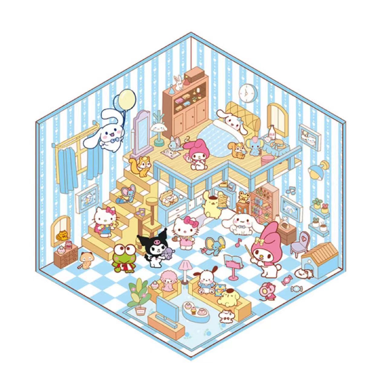 Cute Stickers Scene Kawaii Cartoon 3D Stickers