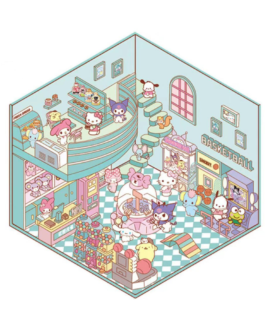 Cute Stickers Scene Kawaii Cartoon 3D Stickers