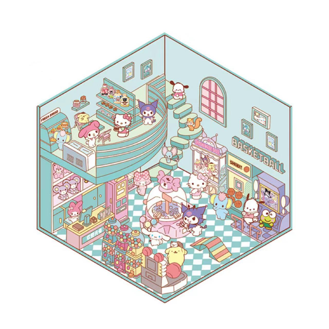 Cute Stickers Scene Kawaii Cartoon 3D Stickers