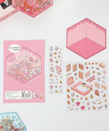 Cute Stickers Scene Kawaii Cartoon 3D Stickers