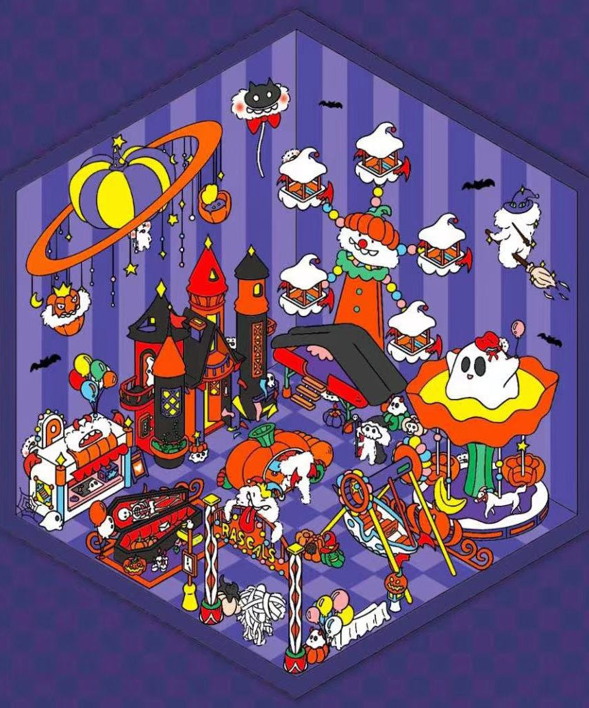 Luminous Sticker Scene:Make A Donut Shop|Christmas Party|Luminous Halloween Night|My Home|Seaside