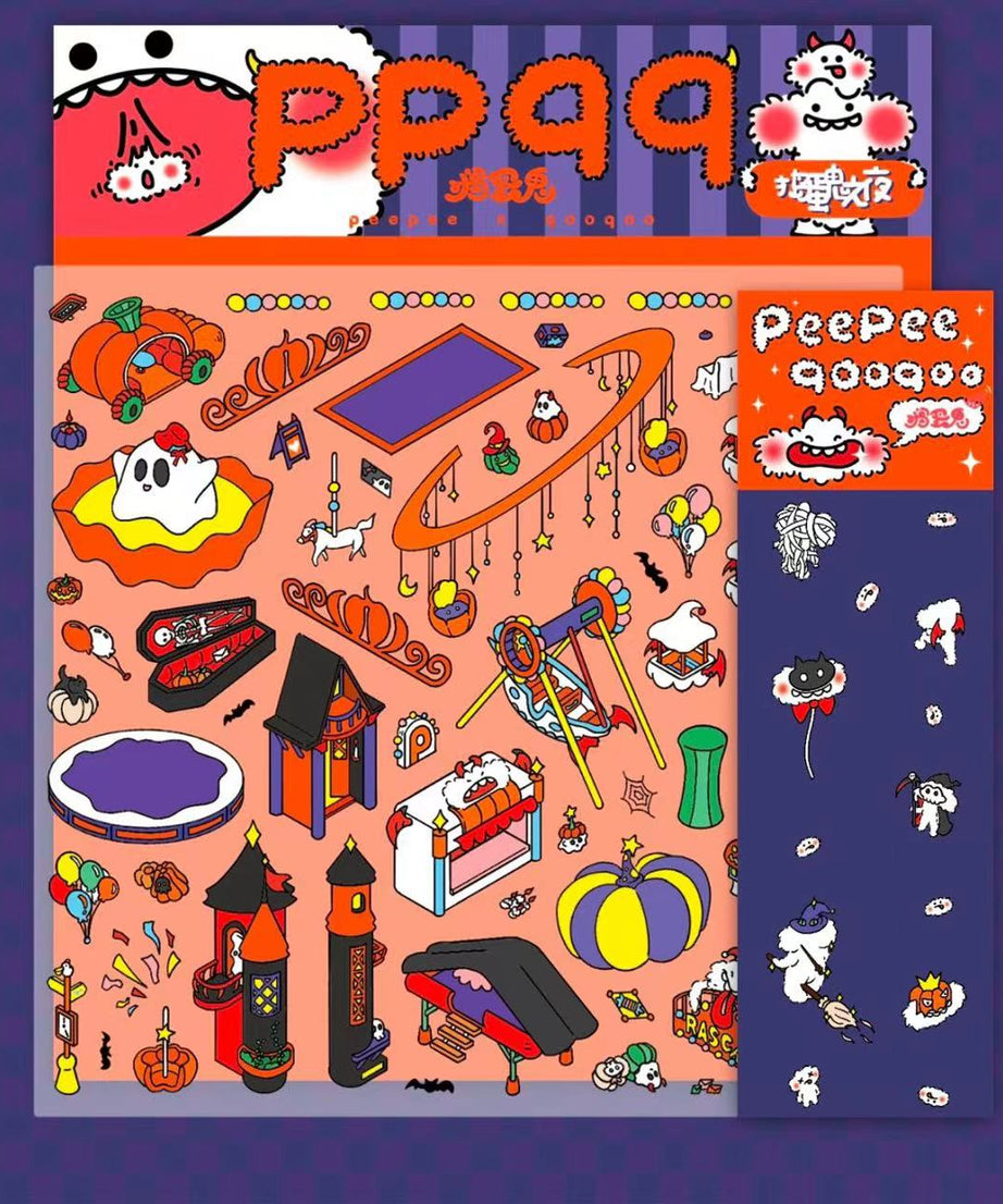 Luminous Sticker Scene:Make A Donut Shop|Christmas Party|Luminous Halloween Night|My Home|Seaside