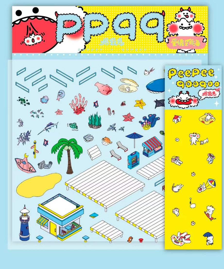 Luminous Sticker Scene:Make A Donut Shop|Christmas Party|Luminous Halloween Night|My Home|Seaside
