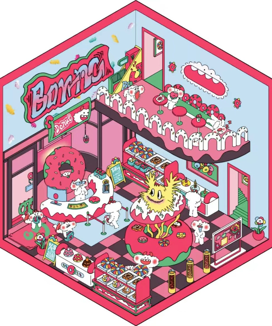 Luminous Sticker Scene:Make A Donut Shop|Christmas Party|Luminous Halloween Night|My Home|Seaside