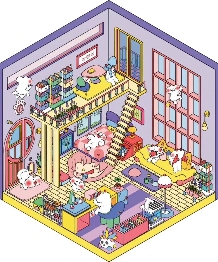 Luminous Sticker Scene:Make A Donut Shop|Christmas Party|Luminous Halloween Night|My Home|Seaside