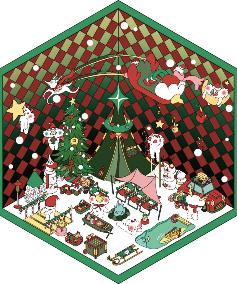 Luminous Sticker Scene:Make A Donut Shop|Christmas Party|Luminous Halloween Night|My Home|Seaside