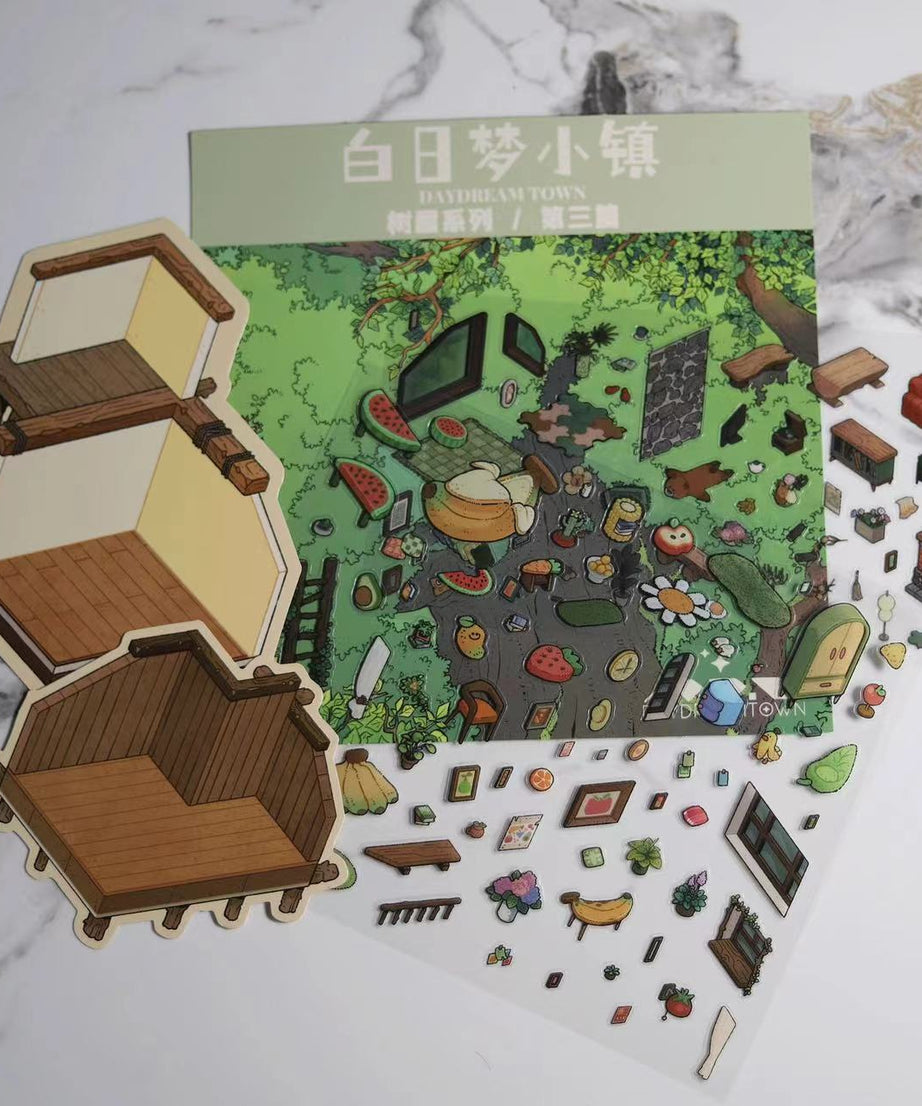Create Tree House Dream Room Sticker Scene DIY 3D Miniature Scene